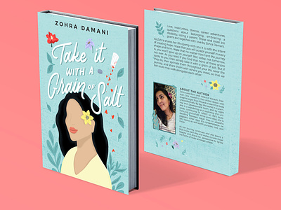 Book Cover Design & Illustration - Take it with a Grain of Salt book cover book cover design hand lettering illustration lettering self published authors typography