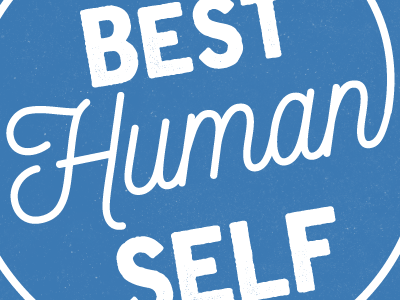 Best Human Self Logo badge design illustrator logo seal typography