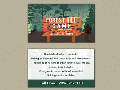 Forest Hill Branding and Business Card branding business cards camp forest identity logo outdoors print