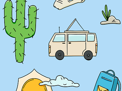 Adventure Pack adventure ashley santoro camping cute icons illustration photoshop stickers