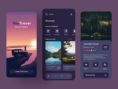 Travel app amazing app art design illustration minimal mobile ui ux web