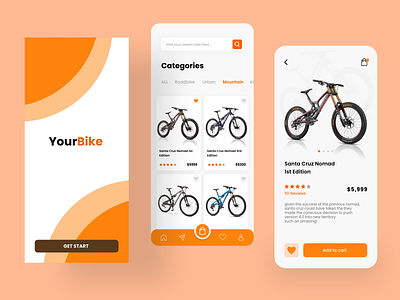 Bike shop Mobile amazing app art branding design logo minimal ui ux web
