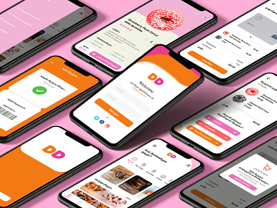 Dankin Donuts app amazing app art awesome clean clean ui dankin donuts design donuts food foodapp graphic design minimal mobile mobile ui ui ux