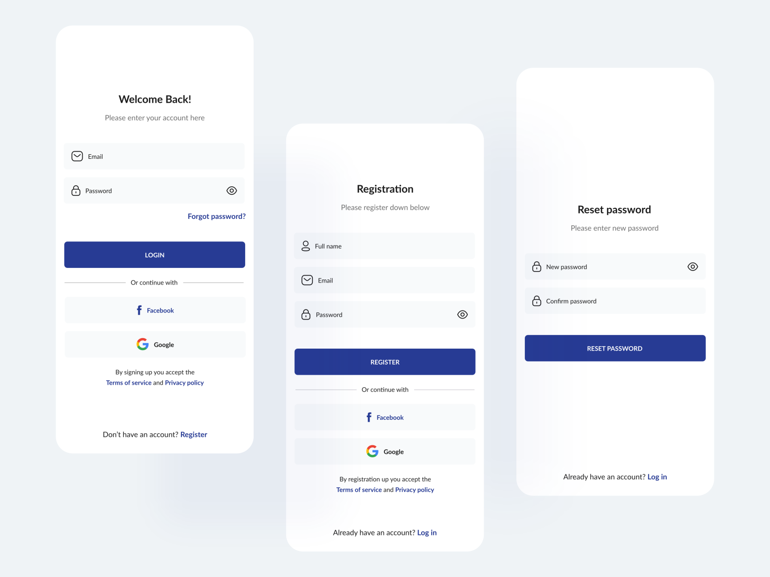 Registration forms simple by Giiikss on Dribbble