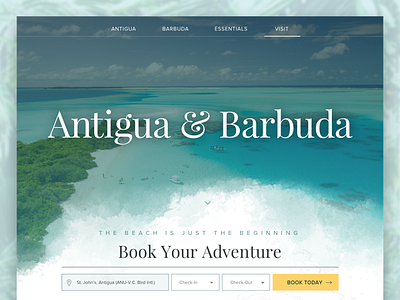 Caribbean Travel branding caribbean design texture travel type typography ui ux web