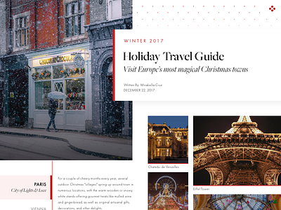 Holiday Travel Guide '17 christmas design holidays paris travel typography ui ux vienna web winter