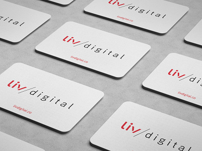 liv/digital Business Cards branding business cards logo logo design typography