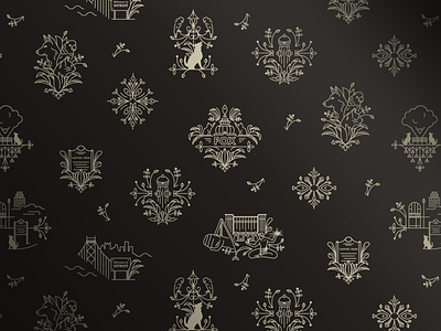 Pet Boutique Wallpaper - Pattern Design graphicdesign illustration illustration digital illustrations illustrator pattern design surface pattern surface pattern design wallpaper