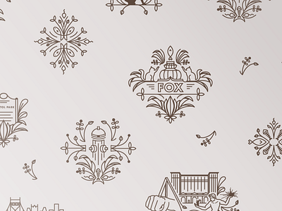 Pet Boutique Wallpaper - Light Variation birds branding cat design detroit dog fire hydrant fish illustration mouse pattern plants repeating pattern surface pattern vector wallpaper wallpaper design