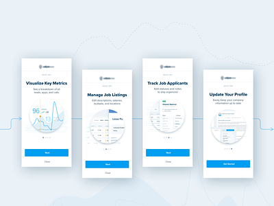 First Time Login Quick Tips app applicants design flow job board log in login onboarding ui uidesign user flow ux uxdesign visual design web web app website