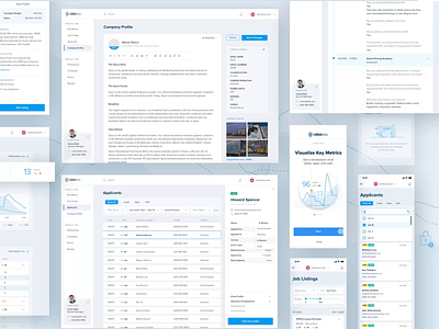 ATS Dashboard UI 2 analytics animation app applicants chart confirmation dashboard empty state graphic hiring hr listings metrics onboarding pwa recruiting timeline ui ux web