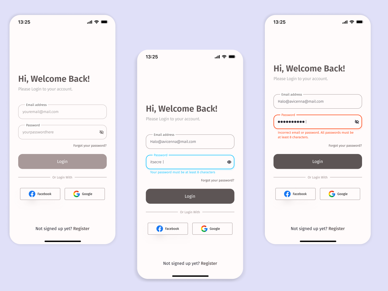 Mobile App - Login Screens by Sandy Ataroka on Dribbble