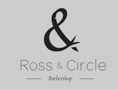 Ross & Circle Barbershop Logo branding design icon illustration logo
