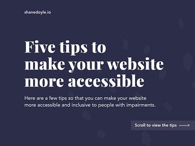 Five tips to make your website more accessible