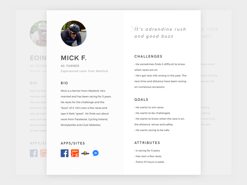 Personas minimal clean simple ui ux user users personas persona