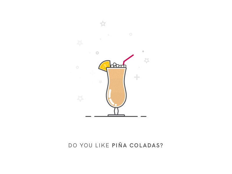 Do You Like Piña Coladas? piña colada line art cocktail drink illustration