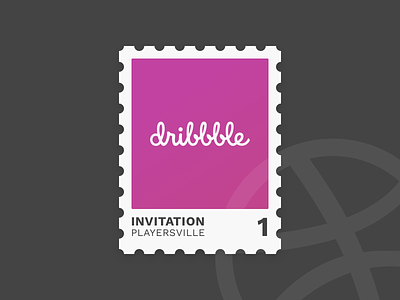 One Dribbble Invite draft draft day drafting dribbble illustration invitation invite invite giveaway player stamp