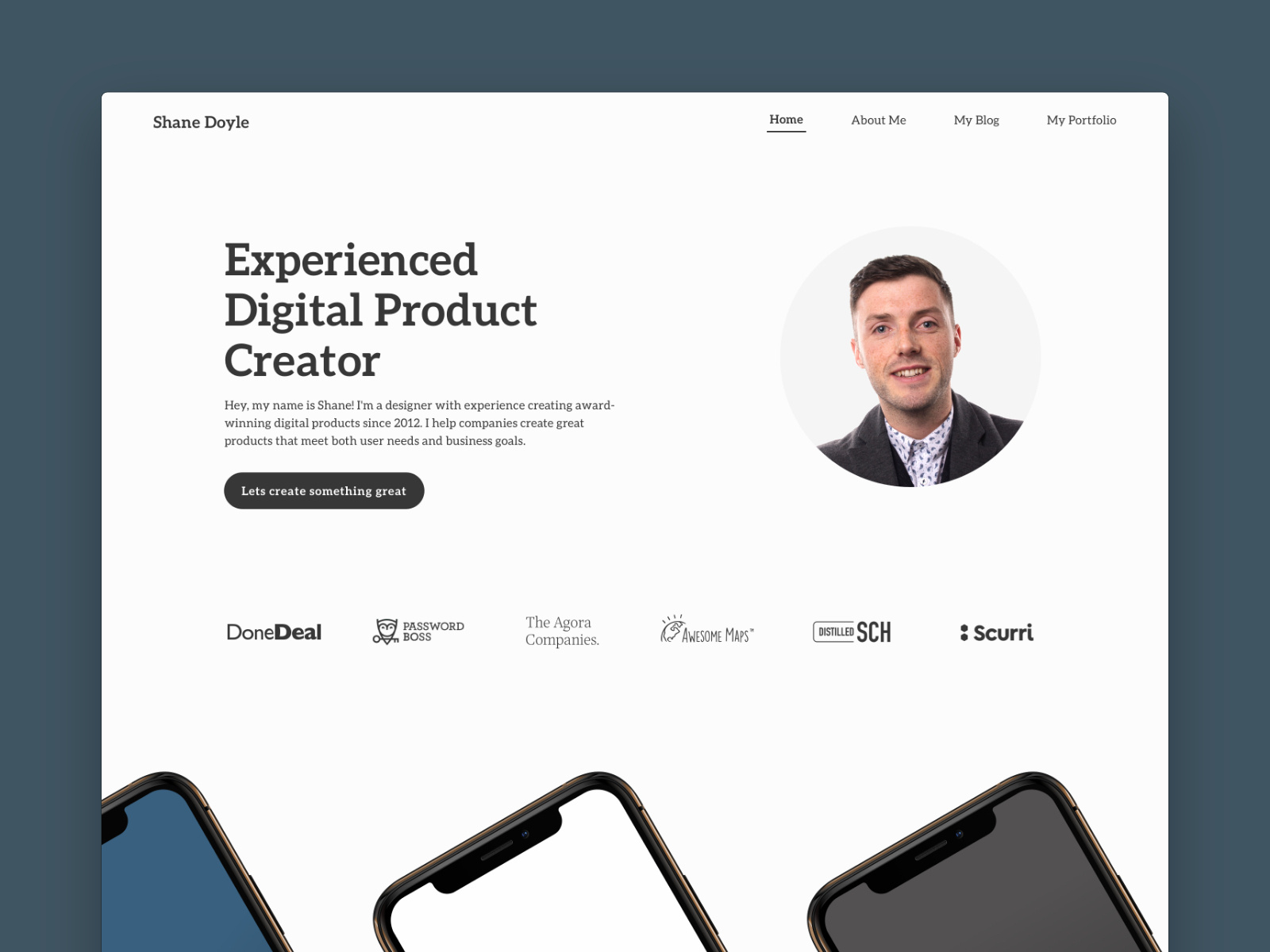 Portfolio Homepage By Shane Doyle On Dribbble