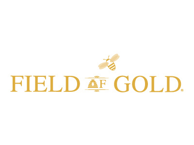 Honey Logo bee bee hive branding gold honey logo