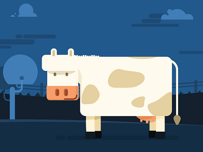 Dairy Cow artwork characters design direction flat illustration motion