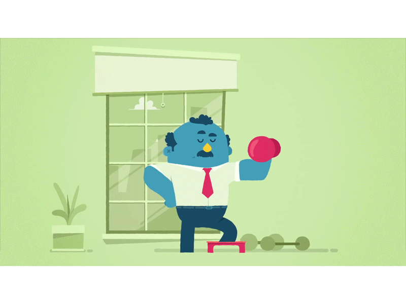 Work Out Loop animation artwork cartooning character design direction flat graphics illustration motion