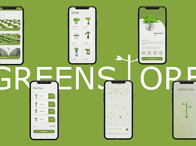 Plant App Design app app design buy ecommerce ecommerce design green minimalism plant shopping ui