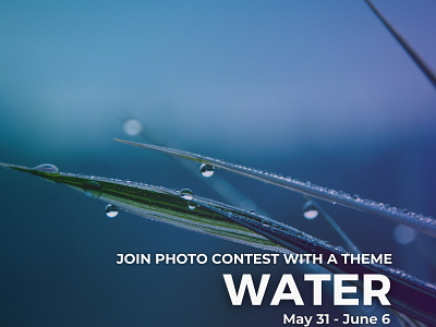 Water theme photo contest invitation by Glostars