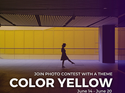 Color Yellow Photocontest invitation by Glostars camera colors community composition contest design glostars illustration logo mobile photographer photography photos yellow