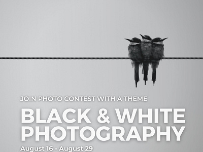 Black & White Photography contest by Glostars aereal blackandwhite community contest countryside design free glostars illustration landscape monochromatic photocontest photographer photography photos portrait prize urban