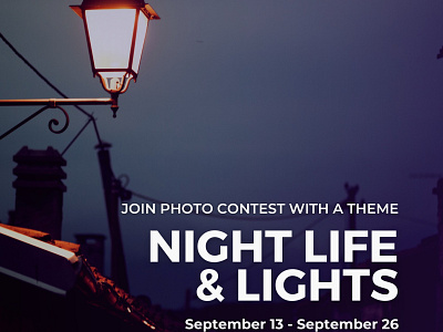 Nightlife & Lights Photocontest invitation by Glostars