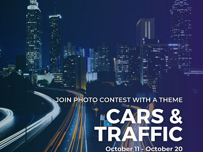 Cars & Traffic photo contest invitation by Glostars