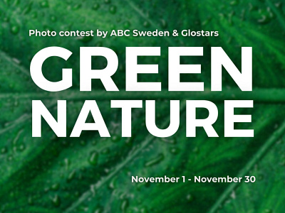 Green Nature photo contest invitation by ABC Sweden & Glostars