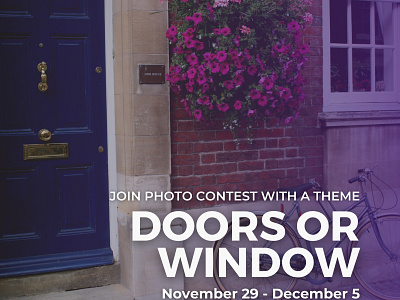 Doors or Windows Photo Contest invitation by Glostars