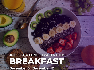 Breakfast themed photo contest invitation by Glostars breakfast colors community contest cuisine food glostars illustration local foods meal photographer photography photos restaurant