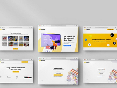 Wasla Chrome Extension design ui ux website