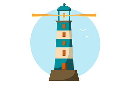 Lighthouse book bookillustration design flat illustration logo minimal procreate typography