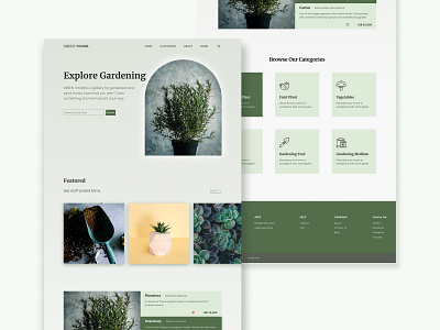 Online Gardening Shop design garden plant ui ux website design