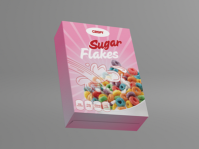 SUGAR FLAKES (CEREAL BOX PACKAGING DESIGN) 2d 3d adobe illustrator animation brand brand design branding design flat graphic design illustration illustrator art logo mockup motion graphics package design packaging packaging design ui vector