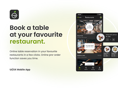 Restaurant table booking app