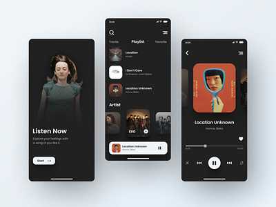 UI UX Music App Design