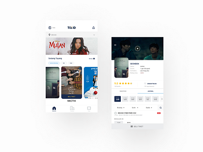 UI TIX ID app design mobile movie app theater ticket tix id ui ux