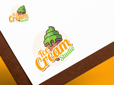 Ice Cream SStudio branding graphic design icecream logo