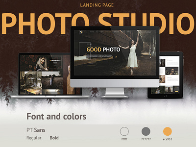 Photo studio landing page design веб дизайн фотостудия
