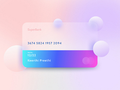 Glassmorphism (Bank Card ui)