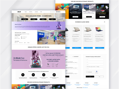 Asus Store Landing Page design landingpage typography ui userinterface ux web design website