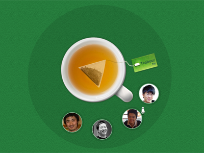 Teahour.fm Masthead UI avatar logo masthead podcast tea tea bag