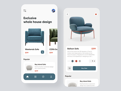 Furniture APP app design furniture ui