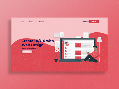 UI/UX with Adobe Photoshop uiux web design dribbble