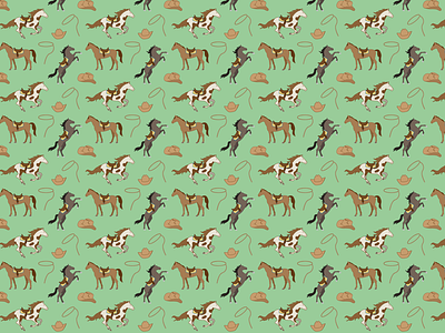yeehaw pattern graphic design horse illustration pattern