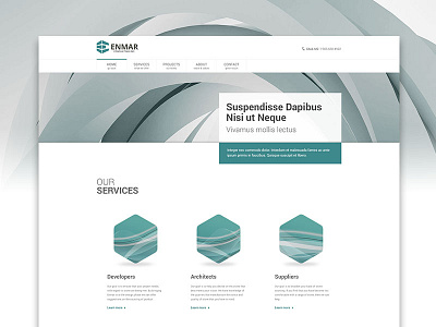 Enmar Website clean homepage layout ui webdesign white